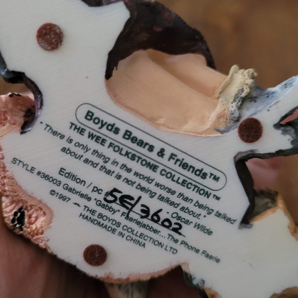 BOYDS FOLKSTONE GABRIELLE THE PHONE FAERIE 36003 - Picture 3 of 3